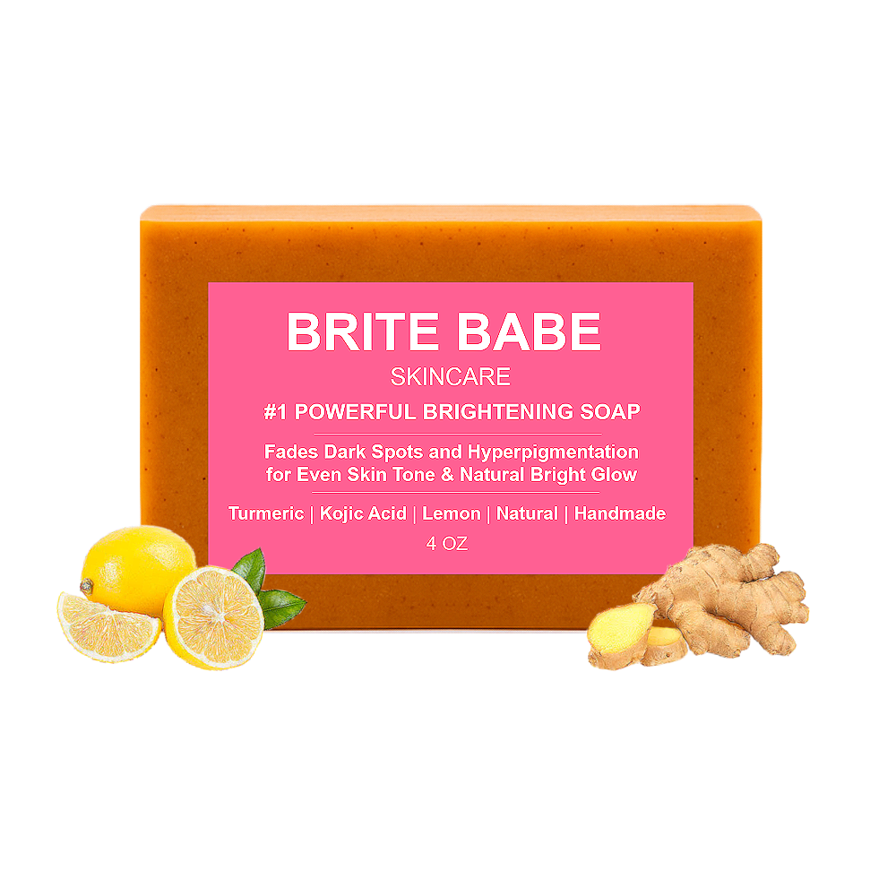 10-in-1 Powerful Brightening Turmeric Lemon & Kojic Acid Soap (Face & Body) – Natural Scented Options