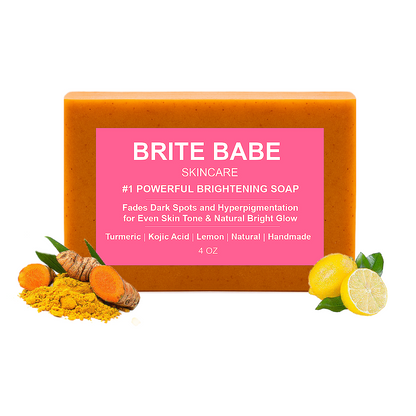 10-in-1 Powerful Brightening Turmeric Lemon & Kojic Acid Soap (Face & Body) – Natural Scented Options
