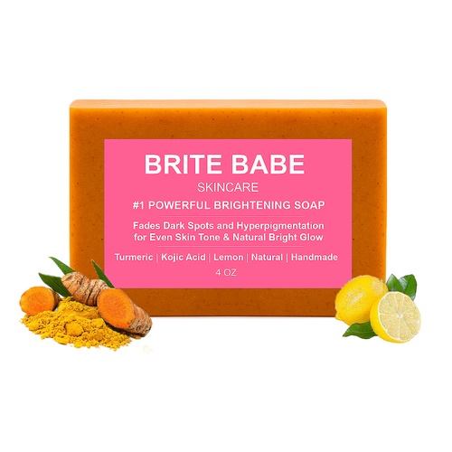 10-in-1 Powerful Brightening Turmeric Lemon & Kojic Acid Soap (Face & Body) – Natural Scented Options